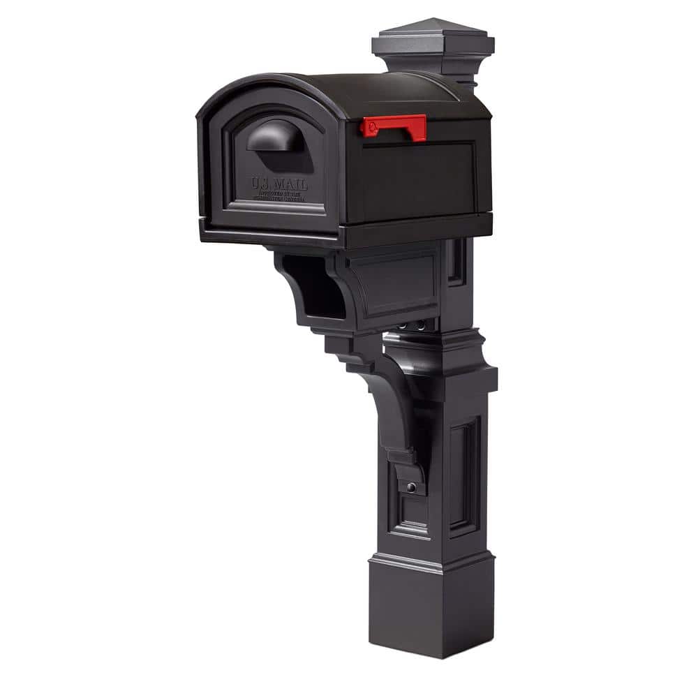 Atherton Overpost Mailbox – Onyx Black